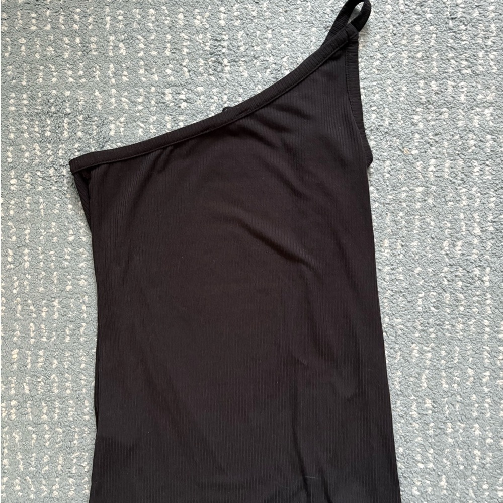 Long Tall Sally Black One-Shoulder Tank Top